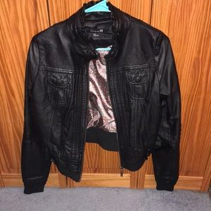 Forever 21 black faux leather jacket great condition